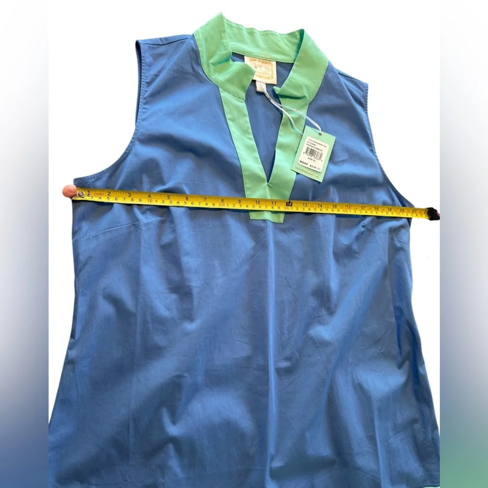 Sail to Sable Blue Mint Colorblock Sleeveless Shift Dress NWT XL Preppy Summer - Picture 7 of 10